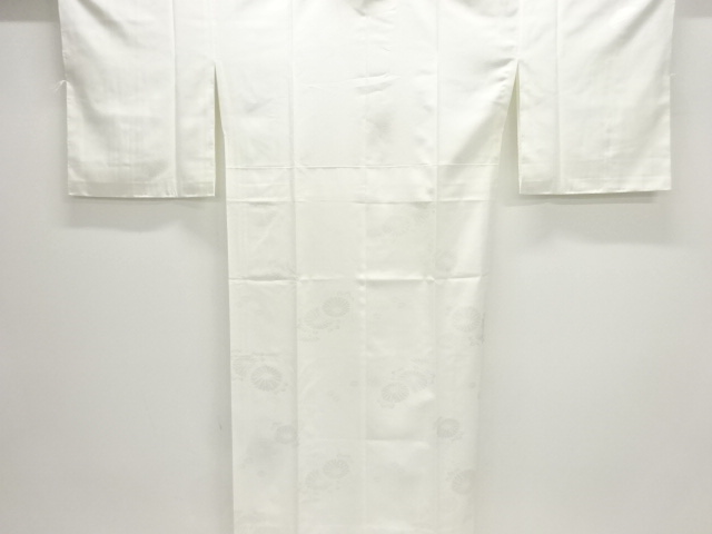 未使用品　菊模様織出し単衣長襦袢